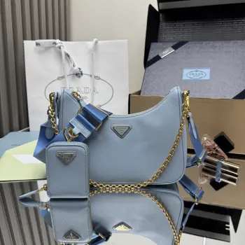 1BC204 Plain Leather Underarm Bag Women s Crossbody Bag Replica Prada womens bags