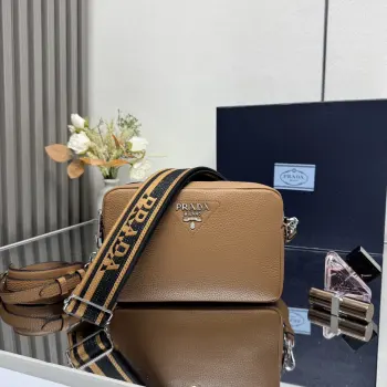 1BH082 Suede Leather Double Shoulder Strap Bag Women s Crossbody Bag Replica Prada womens bags