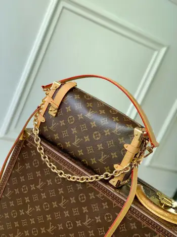 M28385 Color-Contrast Leather Handbag Women s Crossbody Bag Replica Louis Vuitton womens bags
