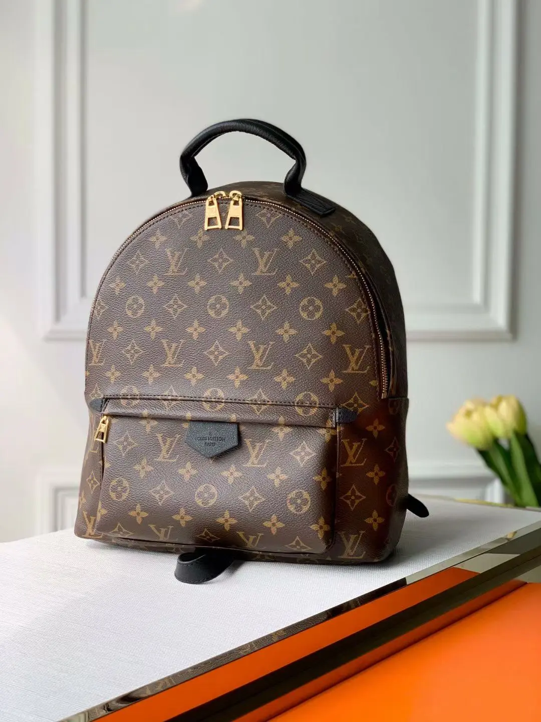 Louis Vuitton M44874 Colorful Flower Backpack Double Shoulder Bag Louis Vuitton M44874 Colorful Flower Backpack Double Shoulder Bag
