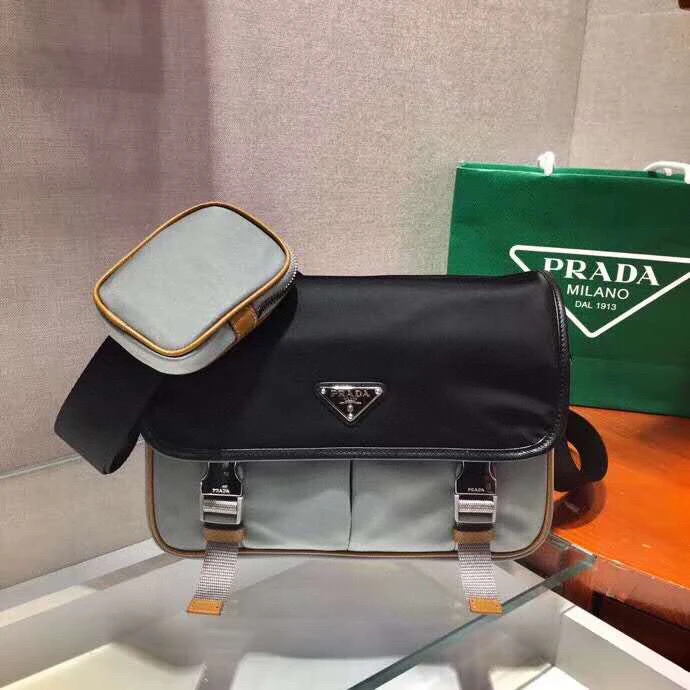 Prada 2VD769B Nylon Flap Handbag Men s Crossbody Bag Prada 2VD769B Nylon Flap Handbag Men s Crossbody Bag