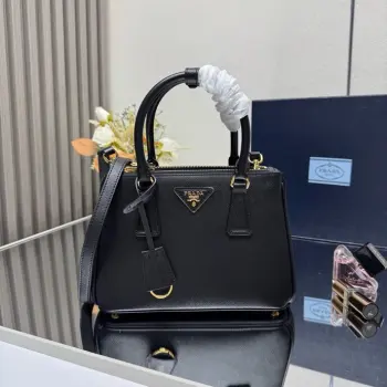 1BA896 Leather Double Handle Killer Bag Men s Crossbody Bag Replica Prada mens bags