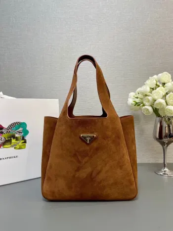 1BG335 Suede Handbag Women s Shoulder Bag Replica Prada womens bags