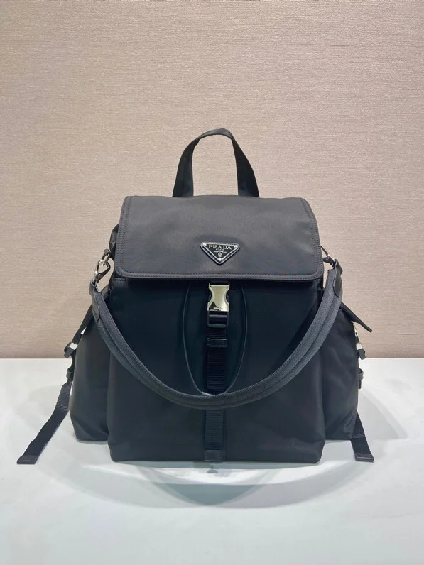 Prada 2VZ118 Classic Nylon Double Shoulder Strap Backpack Prada 2VZ118 Classic Nylon Double Shoulder Strap Backpack