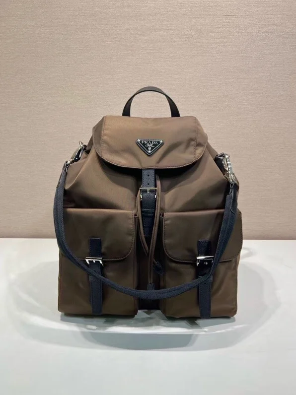 Prada 2VZ110A Classic Nylon Messenger Bag Backpack