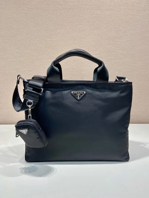 Prada 1BG876A Neutral Briefcase Men s Crossbody Bag