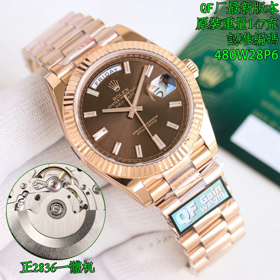 ROLEX 480W28P6 Sunday Calendar Type Rock Candy Watch Men s Mechanical Watch