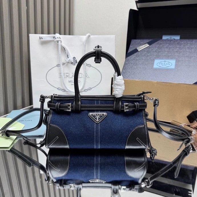 Prada 1BA486 Denim Messenger Bag Women s Crossbody Bag Prada 1BA486 Denim Messenger Bag Women s Crossbody Bag