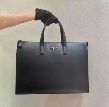 2VG039 Cross Pattern Briefcase Men s Crossbody Bag Replica Prada mens bags