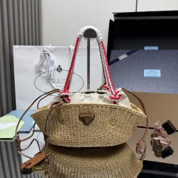 1BA463 New Woven Vegetable Basket Women s Shoulder Bag Replica Prada womens bags