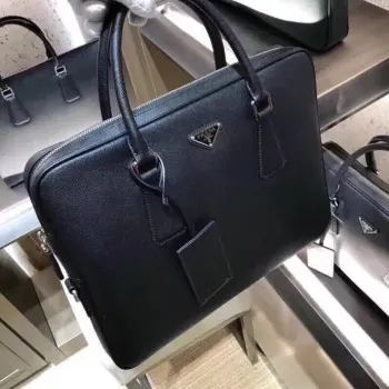0891 Cross Pattern Briefcase Men s Crossbody Bag Replica Prada mens bags