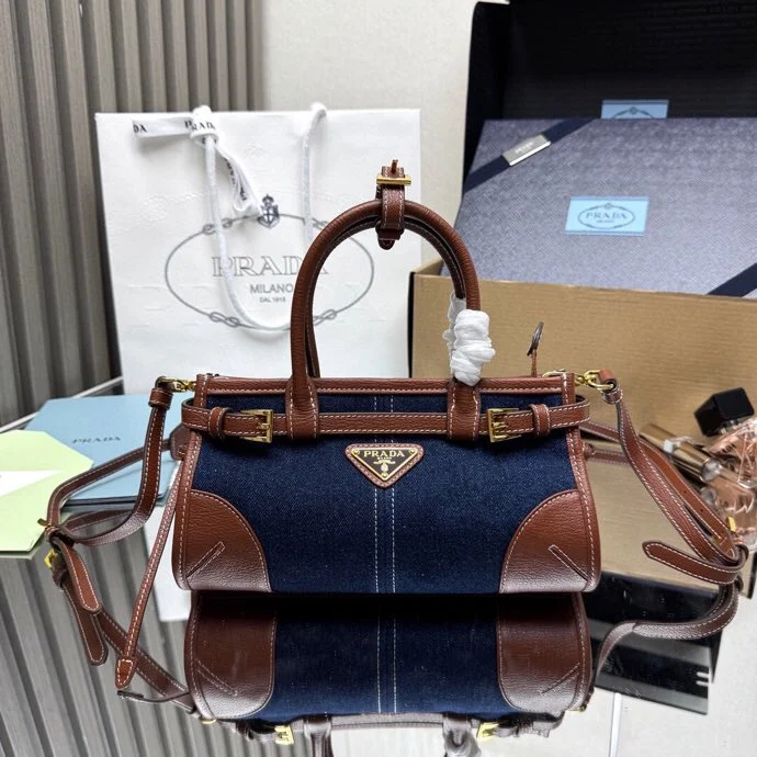 Prada 1BA486 Denim Messenger Bag Women s Crossbody Bag Prada 1BA486 Denim Messenger Bag Women s Crossbody Bag