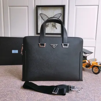 81189 Cross Pattern Briefcase Men s Crossbody Bag Replica Prada mens bags