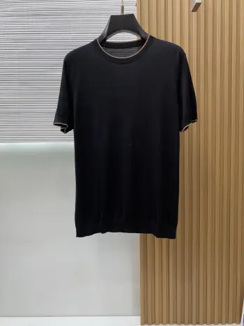 Spring and summer new classic old-style lapel knitted short-sleeve. Replica Loro Piana Tshirts and Polos