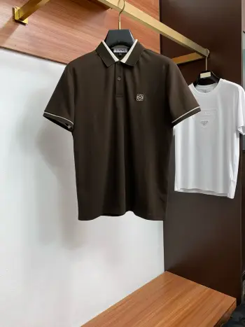 New Silk Cotton Short Sleeve Replica Loewe Tshirts and Polos