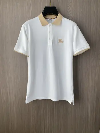 Spring and Summer New Fine Stripe Pique Business Polo Replica Burberry Tshirts and Polos