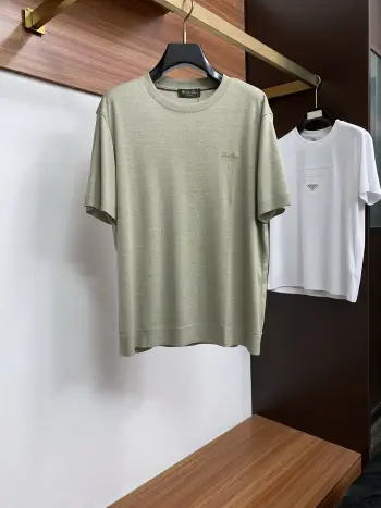 Latest short-sleeve round-neck T-shirt Replica Loro Piana Tshirts and Polos