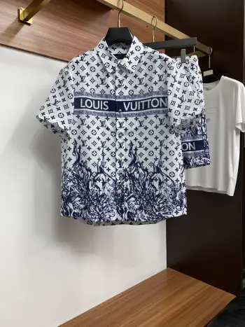Spring and summer new casual shorts set Replica Louis Vuitton Shirts