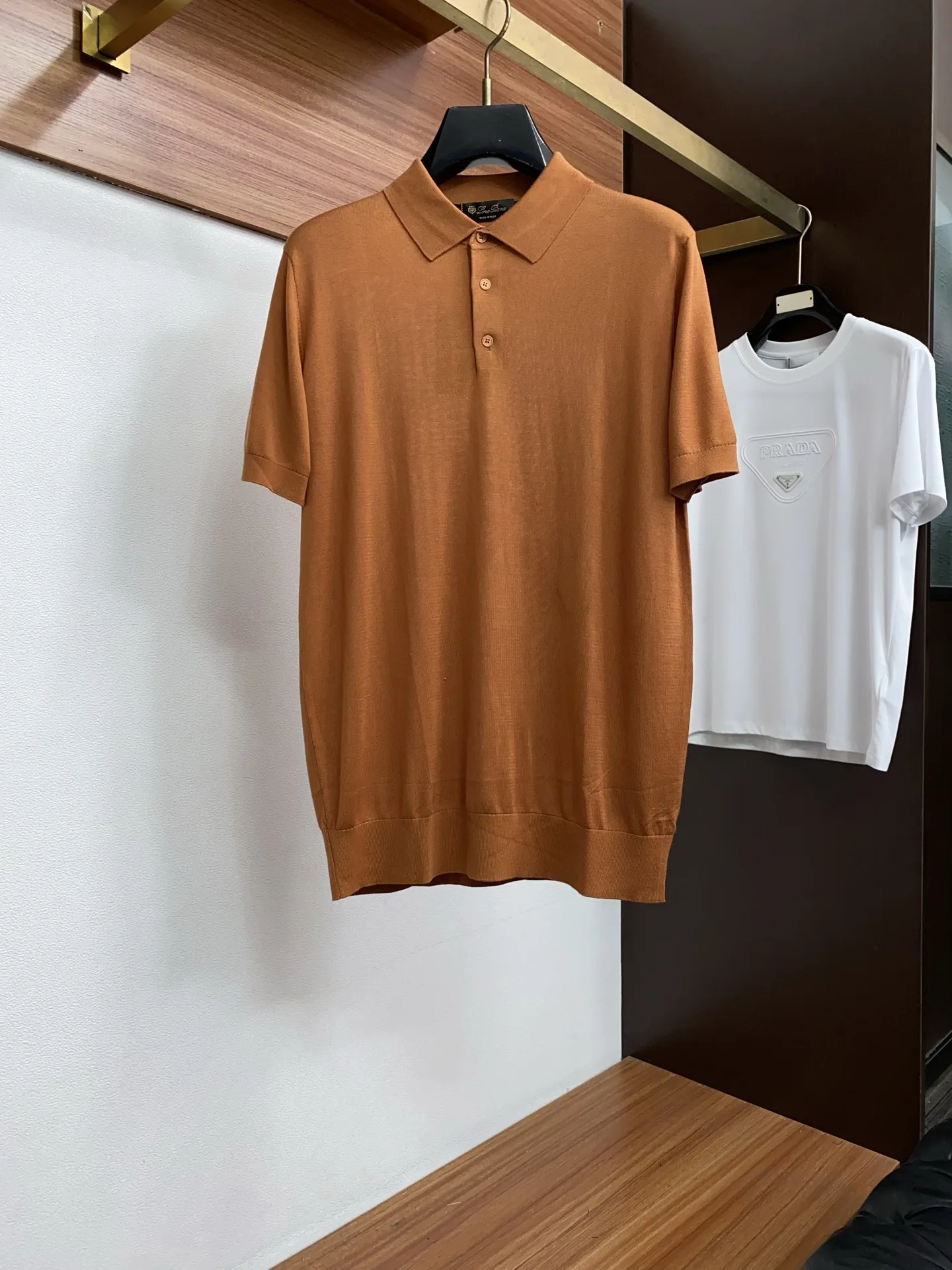 Loro Piana Polo short-sleeve T-shirt with a collar knit design Loro Piana Polo short-sleeve T-shirt with a collar knit design
