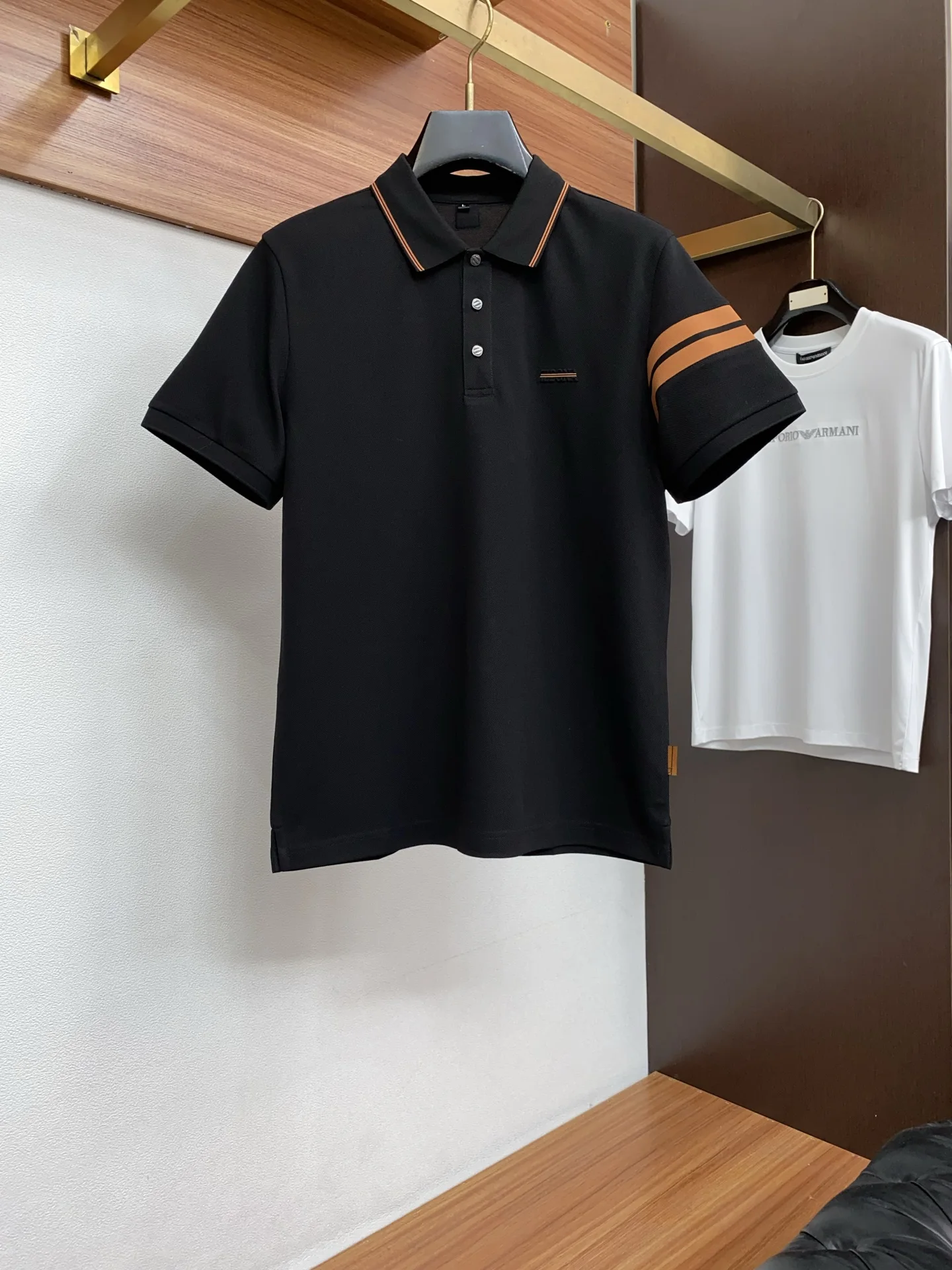 Zegna Spring and Summer New Fine Stripe Pique Business Polo Zegna Spring and Summer New Fine Stripe Pique Business Polo