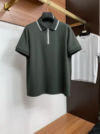 Spring and summer new silk cotton Polo short sleeves Replica Loro Piana Tshirts and Polos