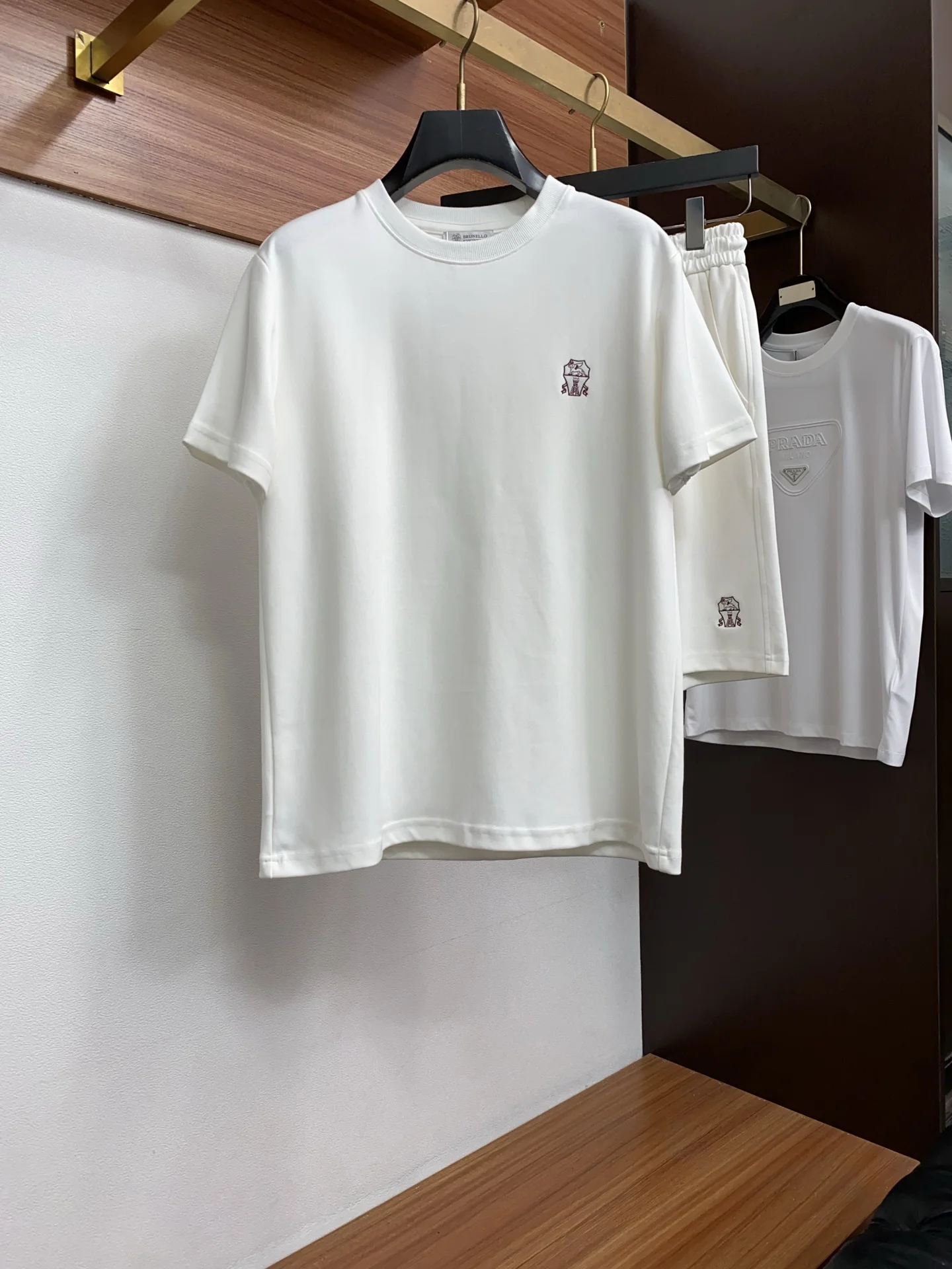 Brunello Cucinelli Spring and summer new pure cotton casual suit