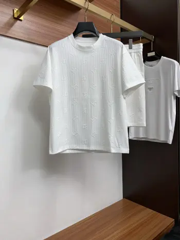 Spring and summer new jacquard short-sleeve suit Replica Dolce Gabbana Tshirts and Polos