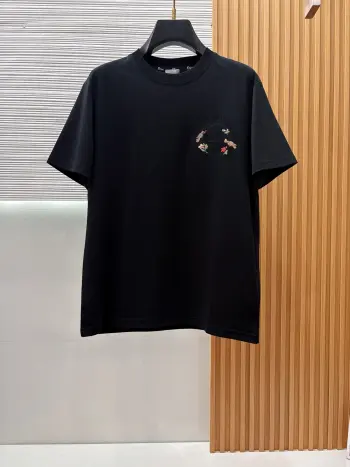 Latest short-sleeve mercerized cotton round-neck T-shirt Replica Dior Tshirts and Polos