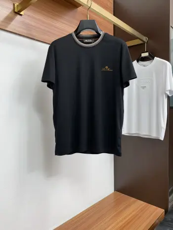 New Silk Cotton Short Sleeve Replica Loro Piana Tshirts and Polos
