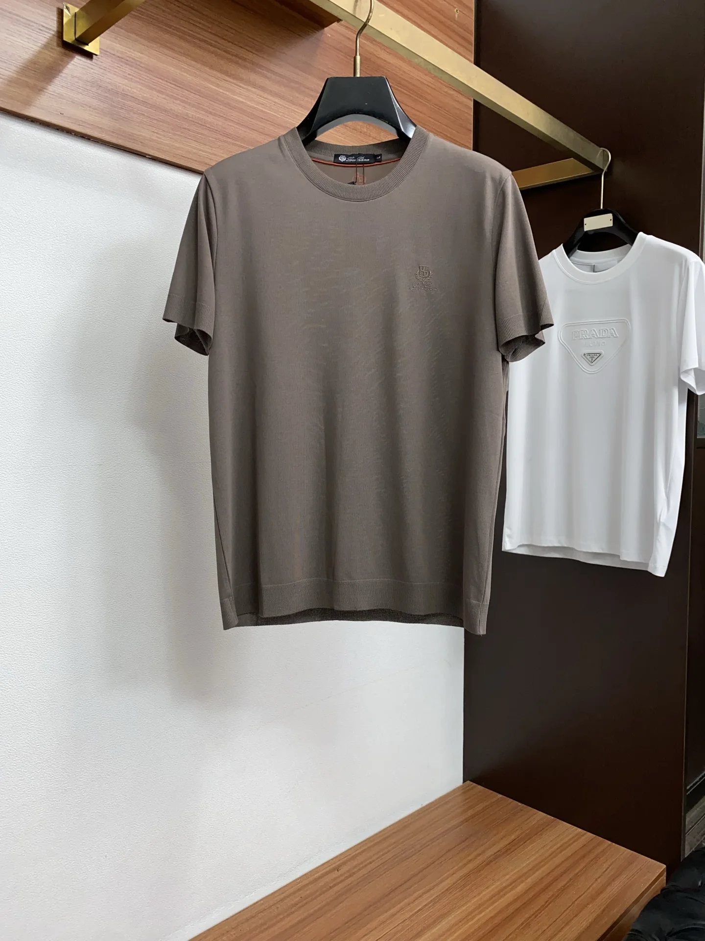 Loro Piana 100% Cotton Loose Fit Round Neck Men s Short Sleeve T-Shirt Loro Piana 100% Cotton Loose Fit Round Neck Men s Short Sleeve T-Shirt