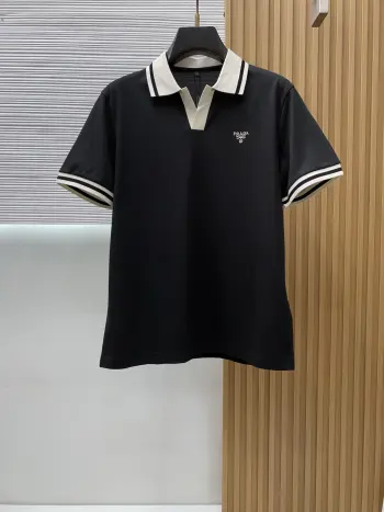 Spring and Summer New Fine Stripe Pique Business Polo Replica Dior Tshirts and Polos