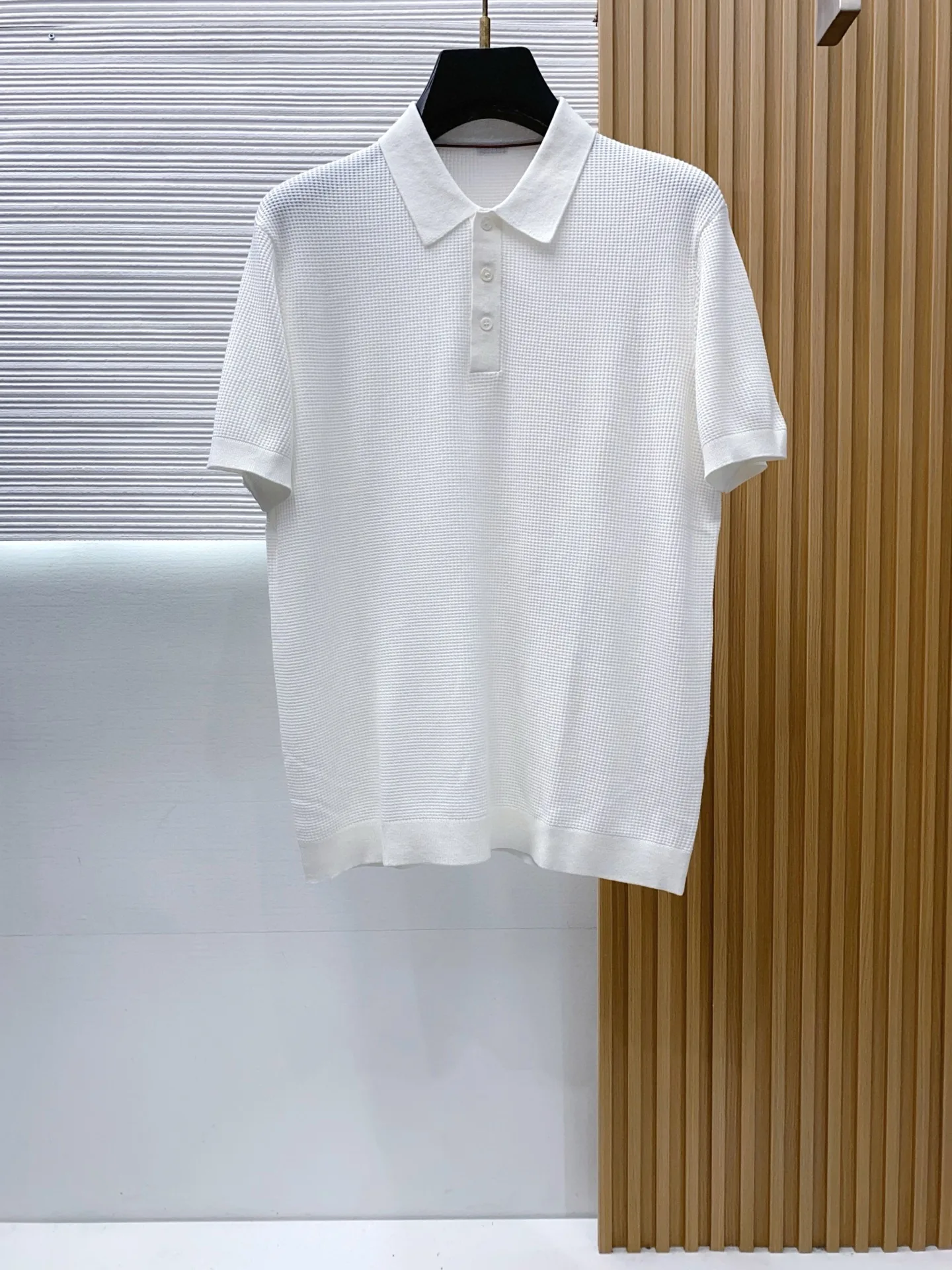 Zegna Spring and summer new classic old-style lapel knitted short-sleeve.