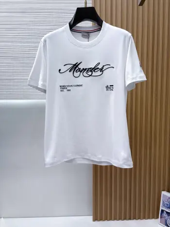 New Silk Cotton Short Sleeve Replica Moncler Tshirts and Polos