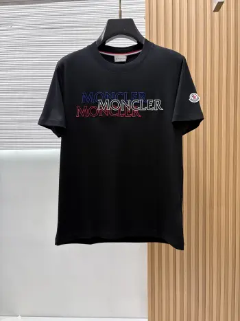 New Silk Cotton Short Sleeve Replica Moncler Tshirts and Polos