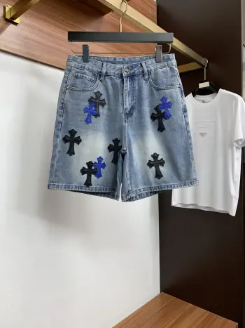 Early spring latest style denim shorts Replica Chrome Heart Shorts and Swimwear