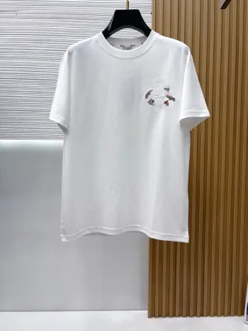 Spring and summer new silk-like round neck short sleeve Replica Dior Tshirts and Polos