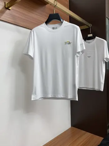 Knitted short-sleeve T-shirt Replica Dior Tshirts and Polos