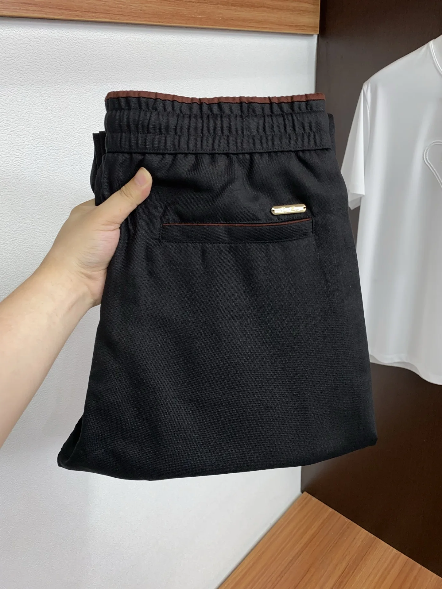 Loro Piana Spring and summer new style linen drawstring casual pants