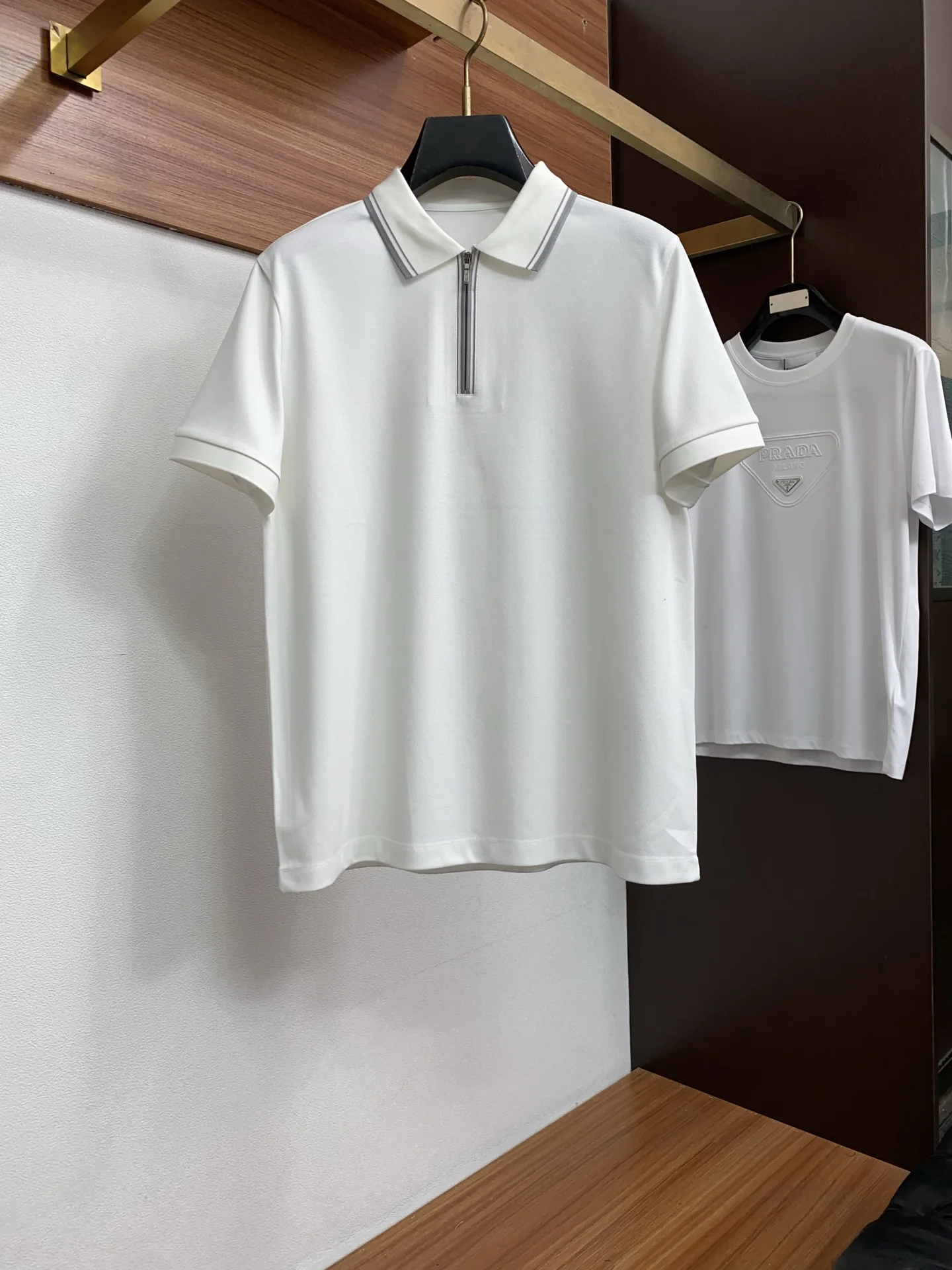 Loro Piana Spring and summer new silk cotton Polo short sleeves