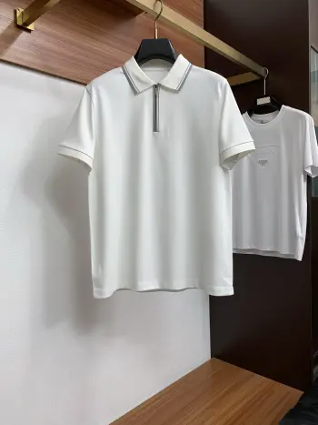 Spring and summer new silk cotton Polo short sleeves Replica Loro Piana Tshirts and Polos