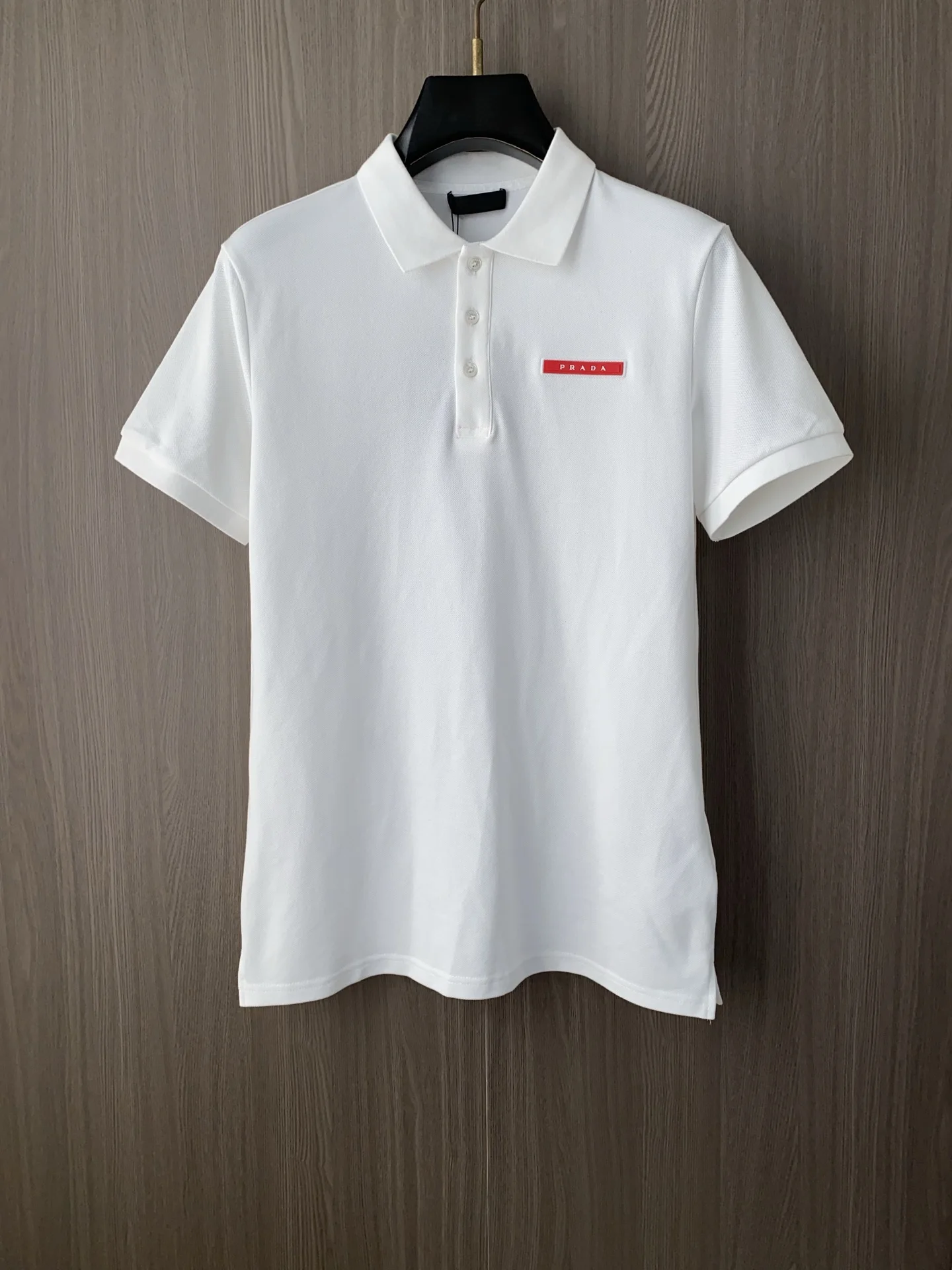 Prada Spring and Summer New Fine Stripe Pique Business Polo