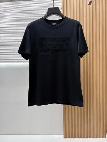 New Silk Cotton Short Sleeve Replica Versace Tshirts and Polos