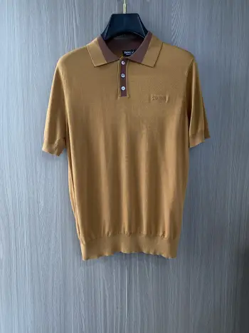 Spring and Summer New Fine Stripe Pique Business Polo Replica Zegna Tshirts and Polos