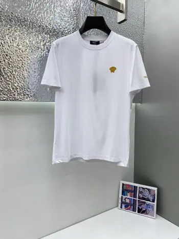New Silk Cotton Micro Wide Short Sleeve Replica Burberry Tshirts and Polos