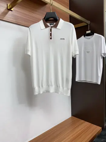 2026 New Men s Polo Shirt Knitted Short Sleeve T-Shirt Replica Zegna Tshirts and Polos