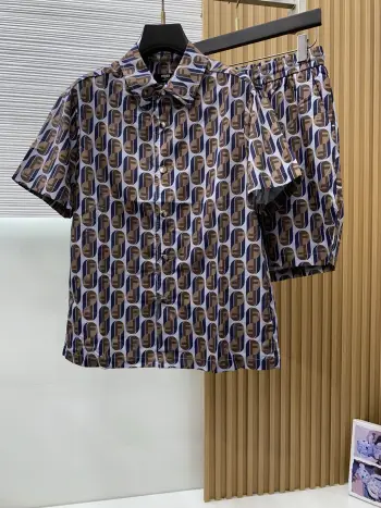 Spring and summer new casual shorts set Replica Fendi Shirts