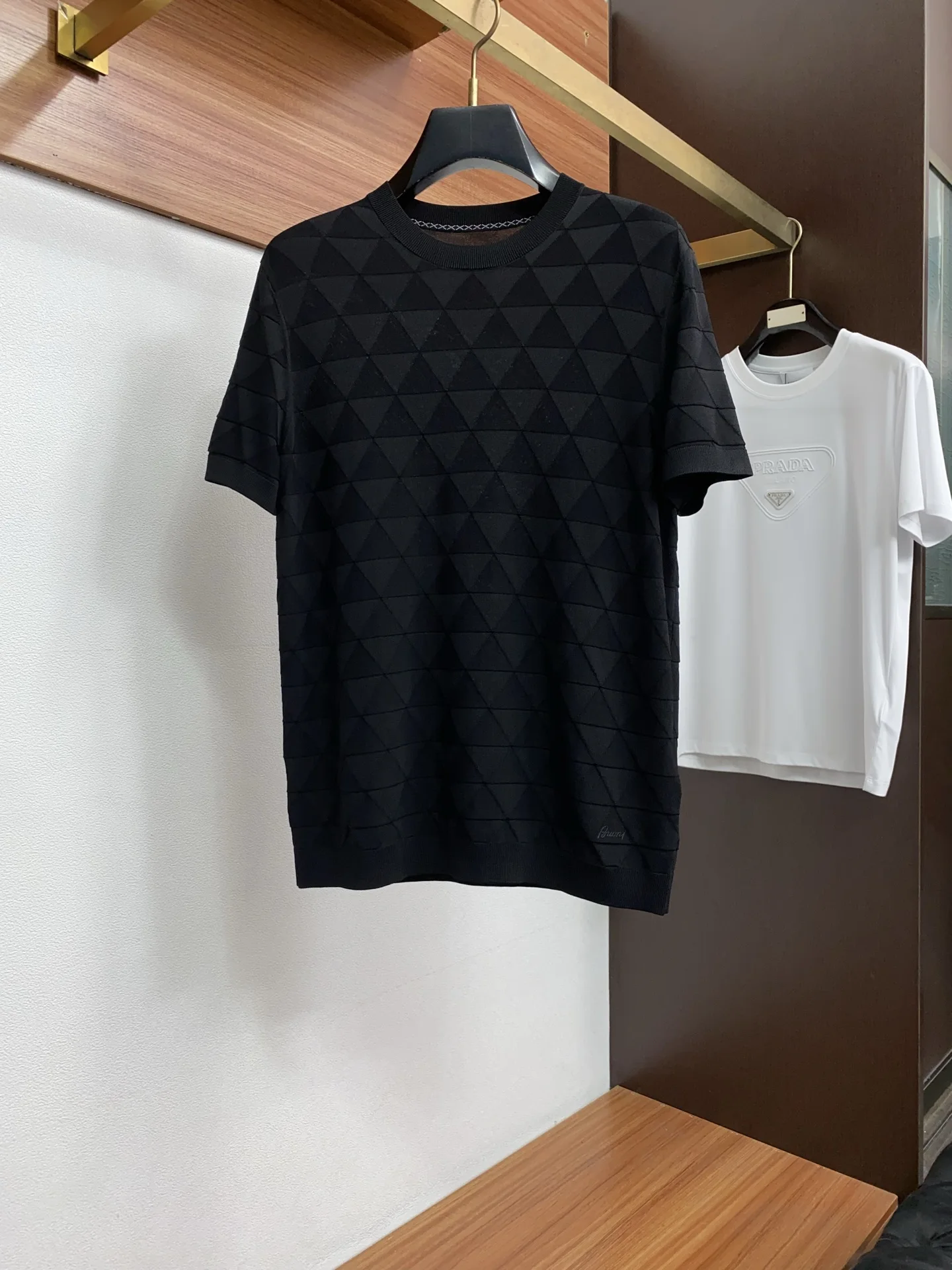 Prada Knitted short-sleeve T-shirt