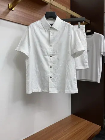 Spring and summer new casual long pants set Replica Louis Vuitton Shirts