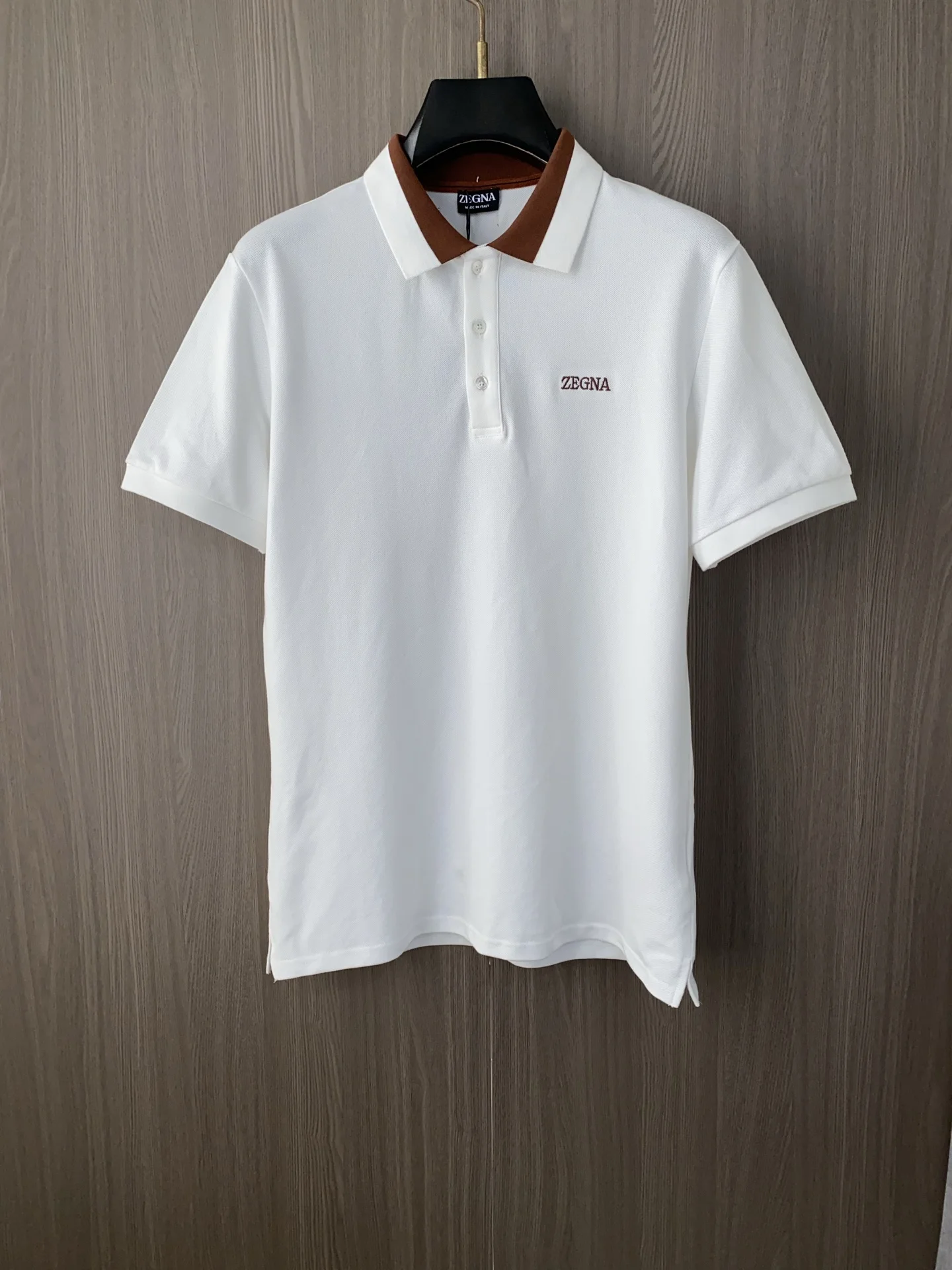 Zegna Spring and Summer New Fine Striped Pique Business Polo
