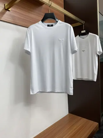 New Silk Cotton Short Sleeve Replica Fendi Tshirts and Polos
